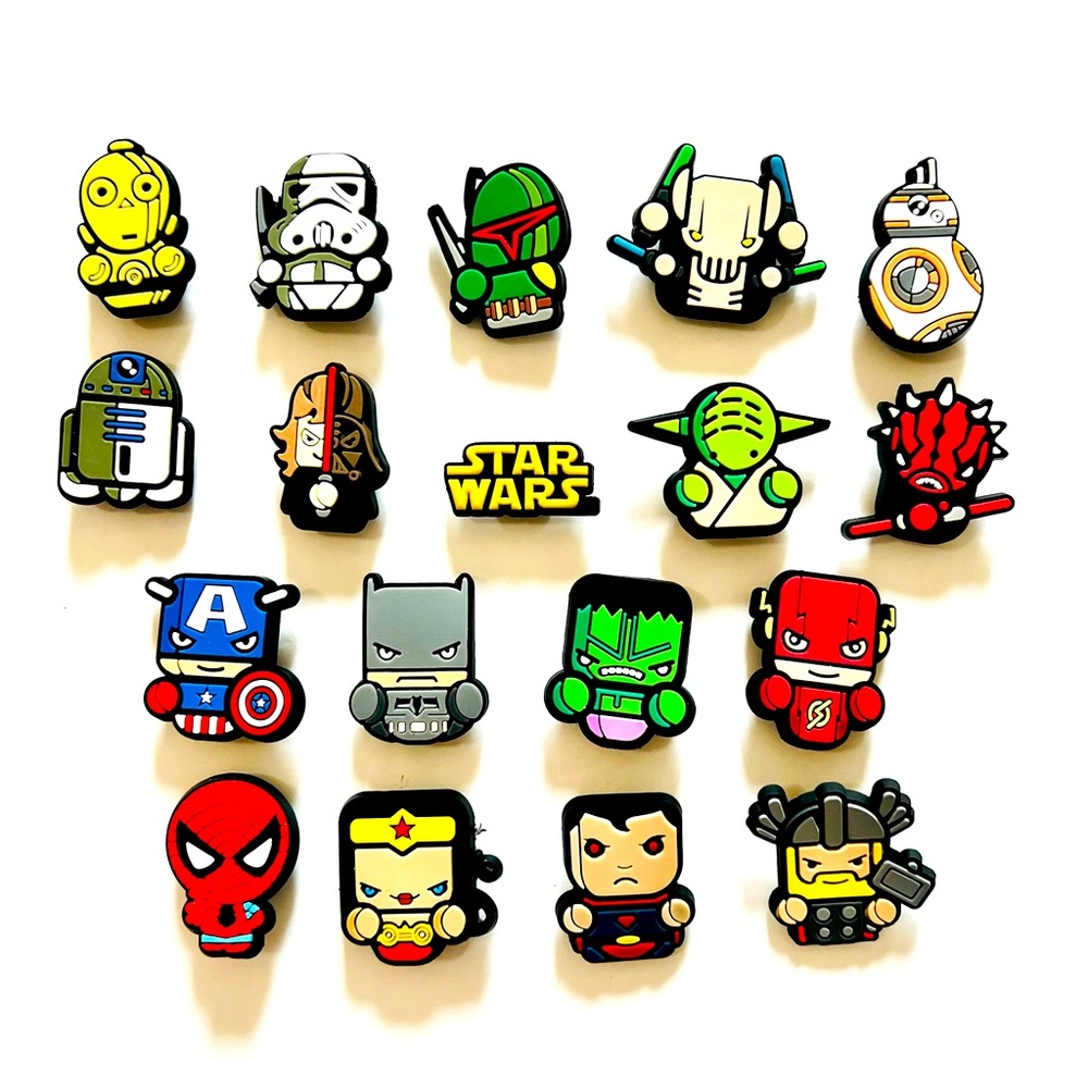 Marvel Super Hero Croc Charm Bundle of 18pcs NEW!